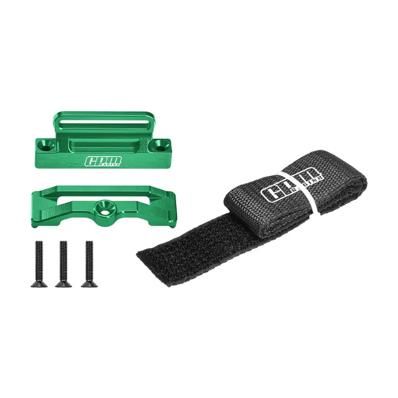 Aluminum 7075-T6 Alloy Retainer Battery Hold-Down Compatible With Large-Capacity Batteries For Traxxas 1:10 Slash 2Wd / Slash Mudboxx Modified / Slash 4X4 Vxl Short Course Truck Upgrades - Green 1