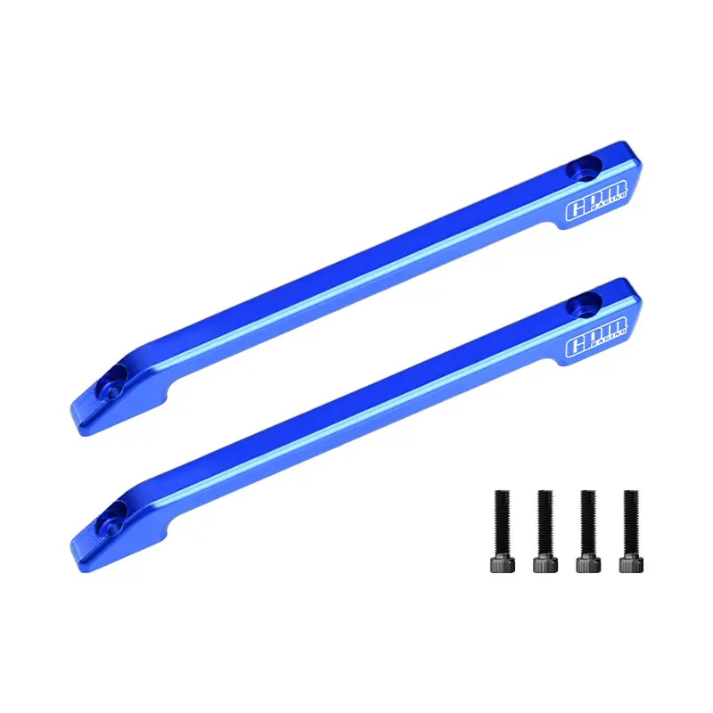 Aluminum 7075-T6 Alloy Roof Skid Rail For Vanquish 1:10 H10 Optic Kit / Yokohama Rtr / Sparco Rtr Rock Crawler Upgrades - Blue 1