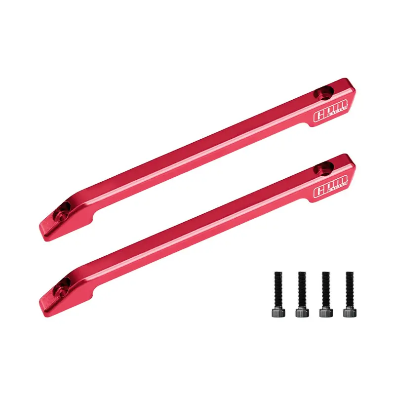 Aluminum 7075-T6 Alloy Roof Skid Rail For Vanquish 1:10 H10 Optic Kit / Yokohama Rtr / Sparco Rtr Rock Crawler Upgrades - Red 1