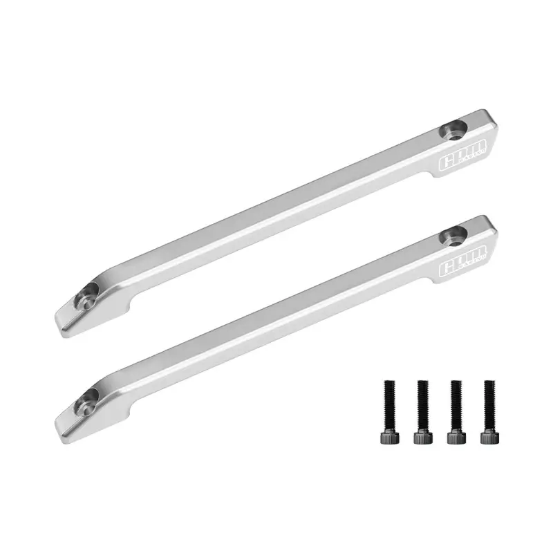 Aluminum 7075-T6 Alloy Roof Skid Rail For Vanquish 1:10 H10 Optic Kit / Yokohama Rtr / Sparco Rtr Rock Crawler Upgrades - Silver 1