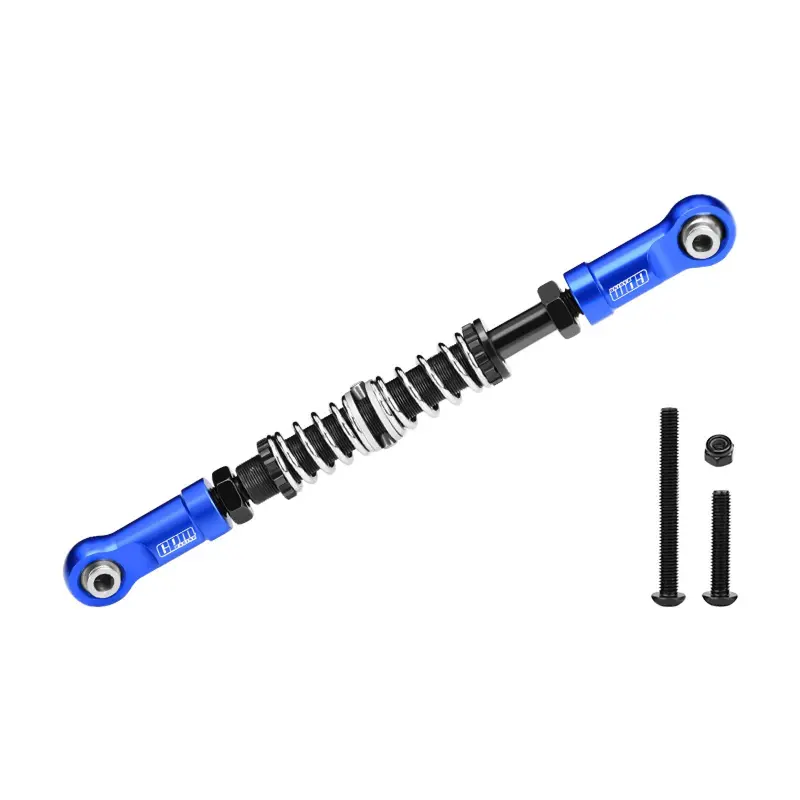 Aluminum 7075-T6 Alloy Servo Steering Link Adjustable Length / Spring Force For Losi 1:8 Lmt 1.0 / 2.0 / 1:10 Tlr Tuned Lmt Monster Truck Upgrades - Blue 1