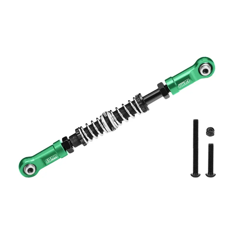 Aluminum 7075-T6 Alloy Servo Steering Link Adjustable Length / Spring Force For Losi 1:8 Lmt 1.0 / 2.0 / 1:10 Tlr Tuned Lmt Monster Truck Upgrades - Green 1