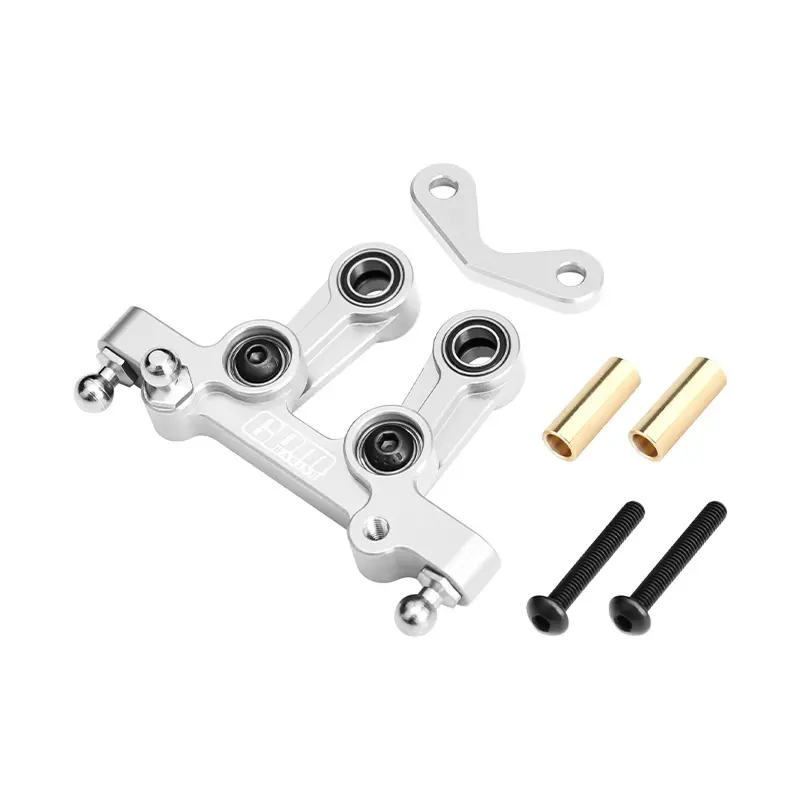 Aluminum 7075-T6 Alloy Steering Assembly For Tamiya 1:10 Dt-04 R/C Fighter Nxgen-58741 Upgrades - Silver 1