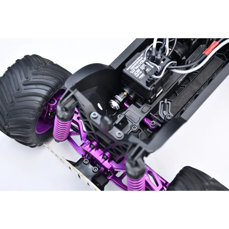 Aluminum 7075-T6 Alloy Steering Servo Link For Arrma 1:16 Quake Grom / Gorgon Grom Brushed Monster Truck Upgrades - Purple 2