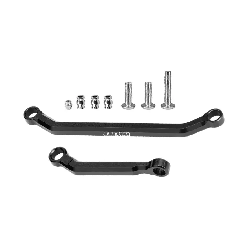 Aluminum 7075-T6 Alloy Tie Rod Link & Drag Link Set For Axial 1/30 Scx30 Ford Bronco Axi-2048 / Jeep Wrangler Axi-2261 Rock Crawler Upgrades - Black 1