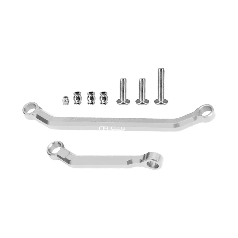 Aluminum 7075-T6 Alloy Tie Rod Link & Drag Link Set For Axial 1/30 Scx30 Ford Bronco Axi-2048 / Jeep Wrangler Axi-2261 Rock Crawler Upgrades - Silver 1