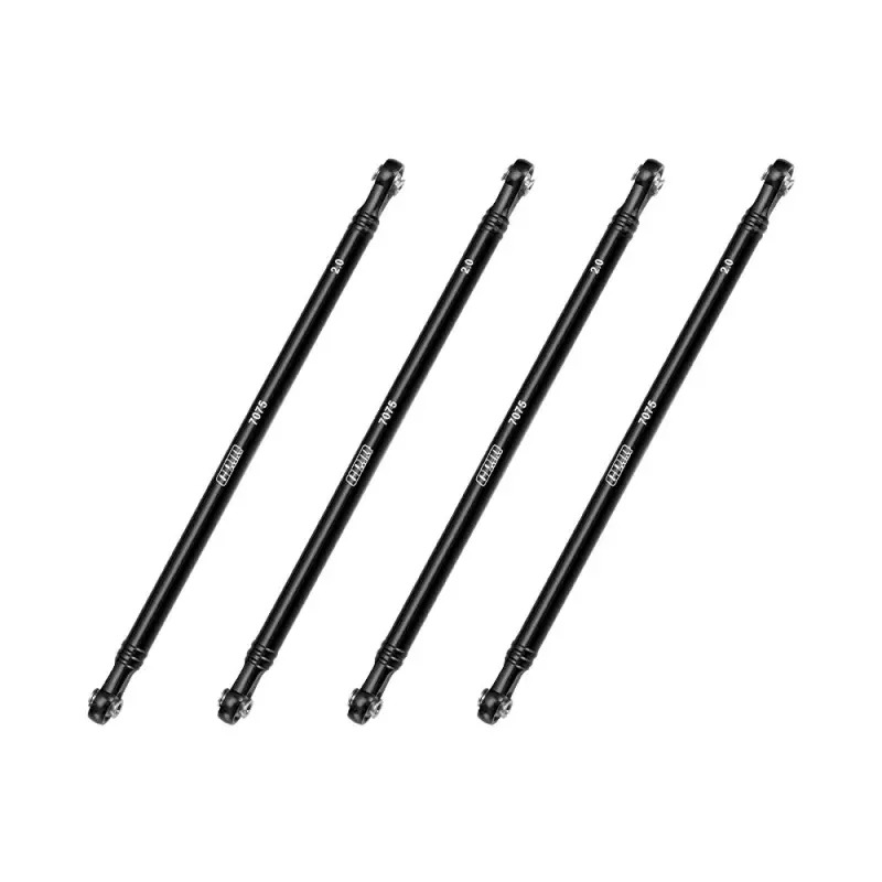 Aluminum 7075-T6 Alloy Upper Link Bar Set For Losi 1/8 Lmt 2.0 Grave Digger 4X4 Solid Axle Brushless Monster Truck-Los04028 Upgrades - Black 1