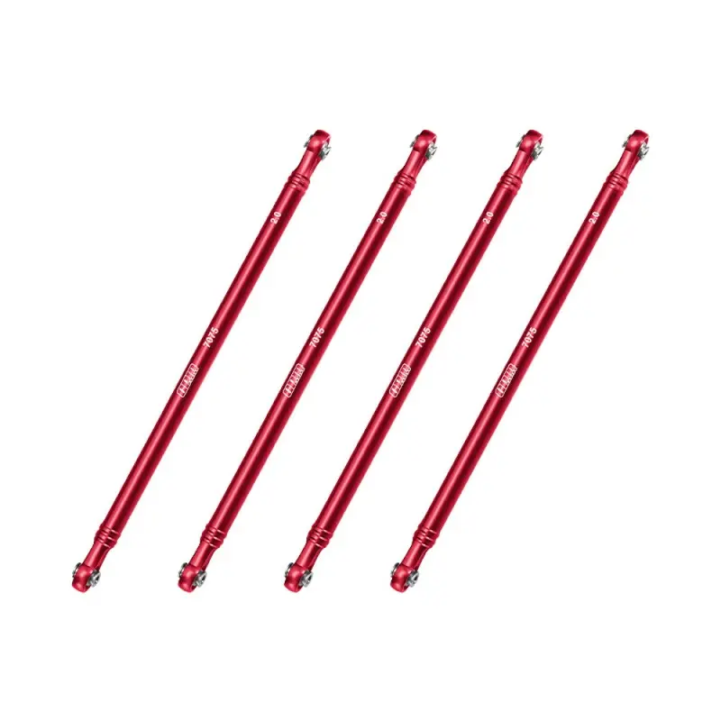 Aluminum 7075-T6 Alloy Upper Link Bar Set For Losi 1/8 Lmt 2.0 Grave Digger 4X4 Solid Axle Brushless Monster Truck-Los04028 Upgrades - Red 1