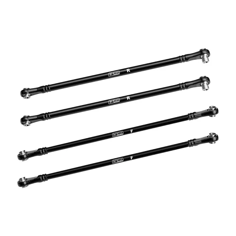 Aluminum 7075-T6 Alloy Upper Link Bar Set For Vanquish 1:10 H10 Optic Kit / Yokohama Rtr / Sparco Rtr Rock Crawler Upgrades - Black 1
