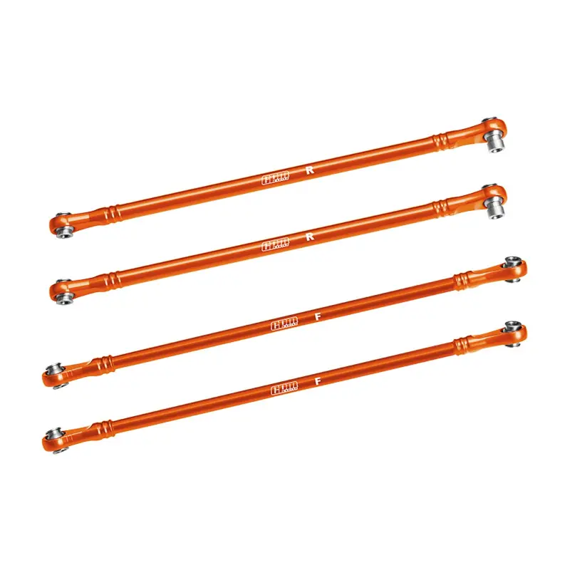 Aluminum 7075-T6 Alloy Upper Link Bar Set For Vanquish 1:10 H10 Optic Kit / Yokohama Rtr / Sparco Rtr Rock Crawler Upgrades - Orange 1