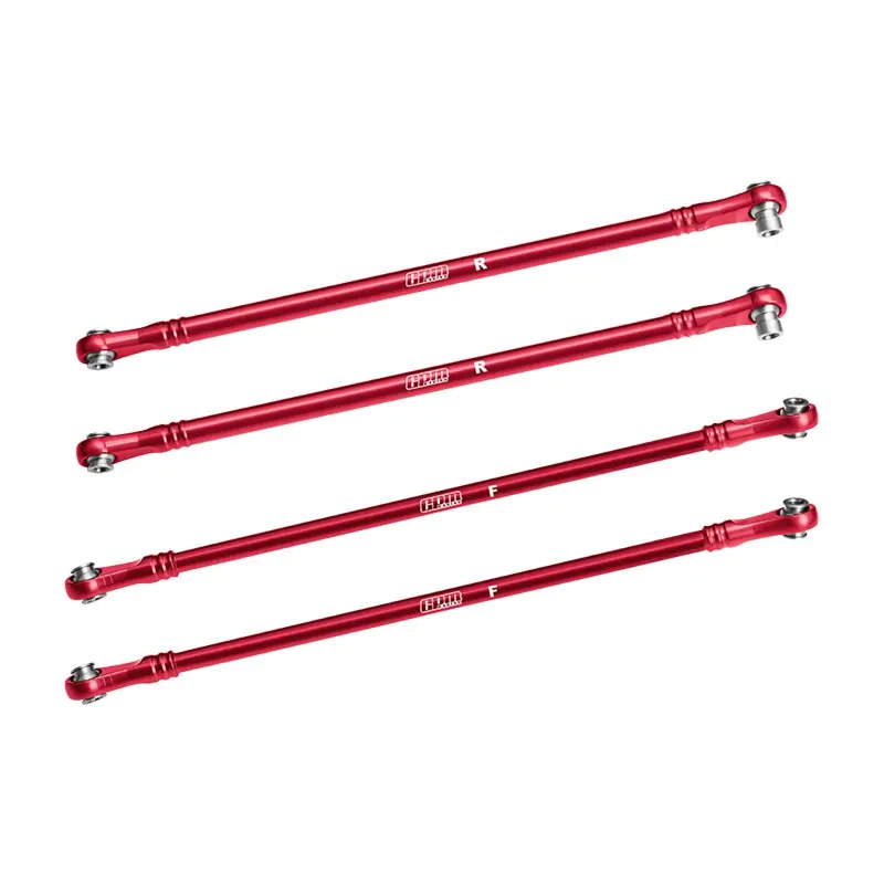 Aluminum 7075-T6 Alloy Upper Link Bar Set For Vanquish 1:10 H10 Optic Kit / Yokohama Rtr / Sparco Rtr Rock Crawler Upgrades - Red 1