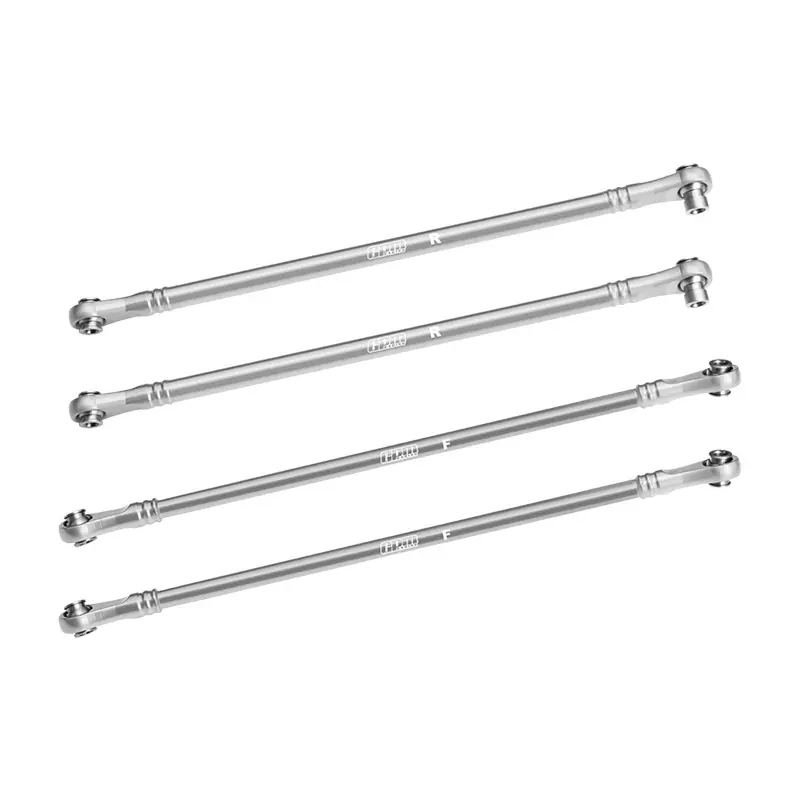 Aluminum 7075-T6 Alloy Upper Link Bar Set For Vanquish 1:10 H10 Optic Kit / Yokohama Rtr / Sparco Rtr Rock Crawler Upgrades - Silver 1