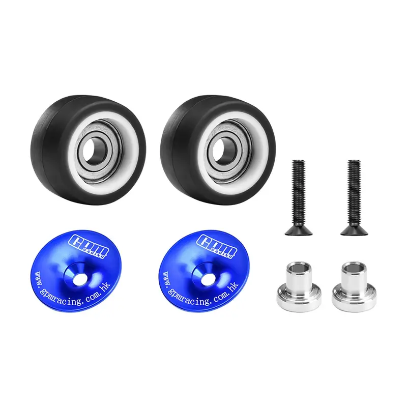 Aluminum 7075-T6 Alloy Wheelie Bar Wheel & Bearing For Arrma 1:16 Quake Grom / Gorgon Grom Brushed Monster Truck Upgrades - Blue 1