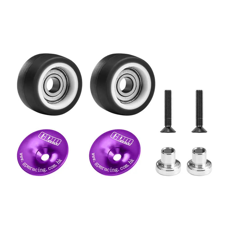 Aluminum 7075-T6 Alloy Wheelie Bar Wheel & Bearing For Traxxas Mini Xrt Vxl 3S / Mini Maxx Monster Truck Upgrades - Purple 1