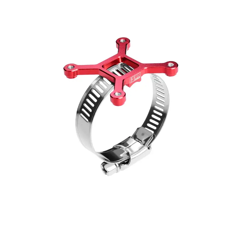 Aluminum 7075-T6 Alloy+304 Stainless Steel 40X40mm Rc Cooling Fan Ajustable Mount For 28-42 Series Motor - Red 1