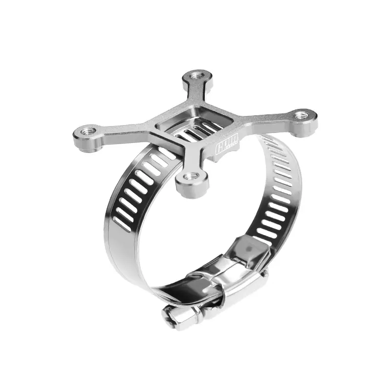 Aluminum 7075-T6 Alloy+304 Stainless Steel 40X40mm Rc Cooling Fan Ajustable Mount For 40-56 Series Motor - Silver 1