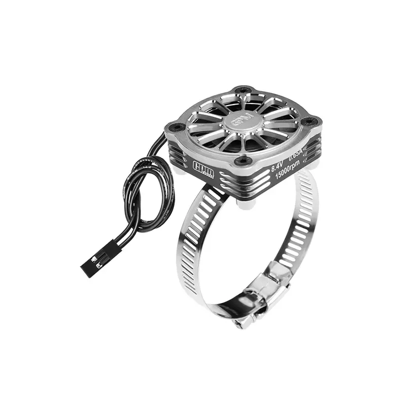Aluminum 7075-T6 Alloy+316 Stainless Steel 40X40mm Rc Cooling Fan Ajustable For 28-42 Series Motor - Silver 1
