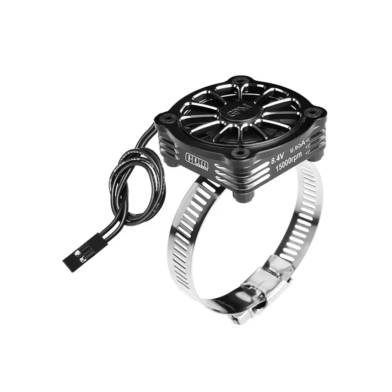 Aluminum 7075-T6 Alloy+316 Stainless Steel 40X40mm Rc Cooling Fan Ajustable For 40-56 Series Motor - Black 1
