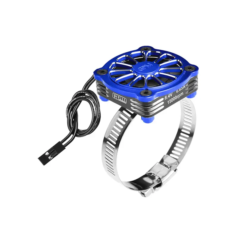 Aluminum 7075-T6 Alloy+316 Stainless Steel 40X40mm Rc Cooling Fan Ajustable For 40-56 Series Motor - Blue 1