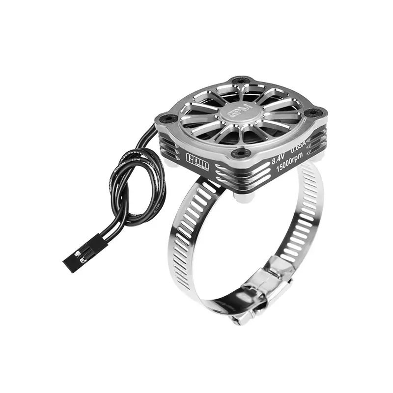 Aluminum 7075-T6 Alloy+316 Stainless Steel 40X40mm Rc Cooling Fan Ajustable For 40-56 Series Motor - Silver 1
