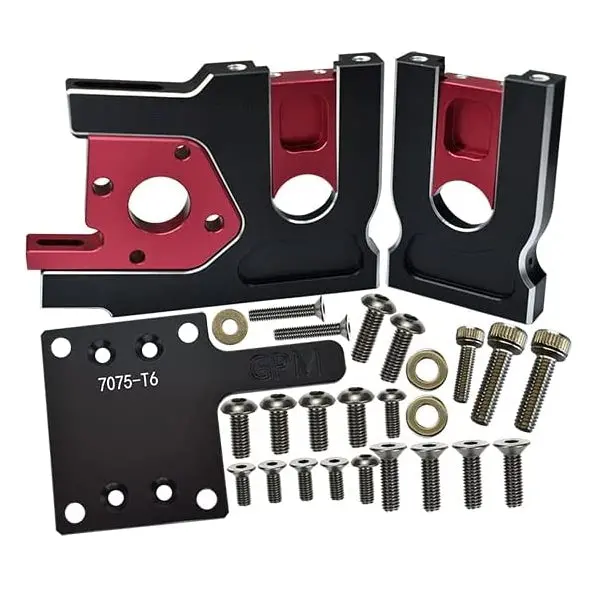 Aluminum 7075-T6 Center Differential Mount Quick Release Motor Base For Traxxas 1/8 4Wd Sledge Monster Truck 95076-4 - 30Pc Set Black 1