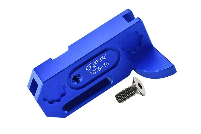 Aluminum 7075-T6 Center Gearbox Support For Arrma 1:8 Kraton 6S / Vendetta 3S / Typhon Tlr Tuned / 1:10 Granite / Big Rock 3S / Big Rock V3 3S / Kraton 4S / Vorteks 3S - 2Pc Set Blue 1