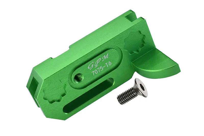 Aluminum 7075-T6 Center Gearbox Support For Arrma 1:8 Kraton 6S / Vendetta 3S / Typhon Tlr Tuned / 1:10 Granite / Big Rock 3S / Big Rock V3 3S / Kraton 4S / Vorteks 3S - 2Pc Set Green 1