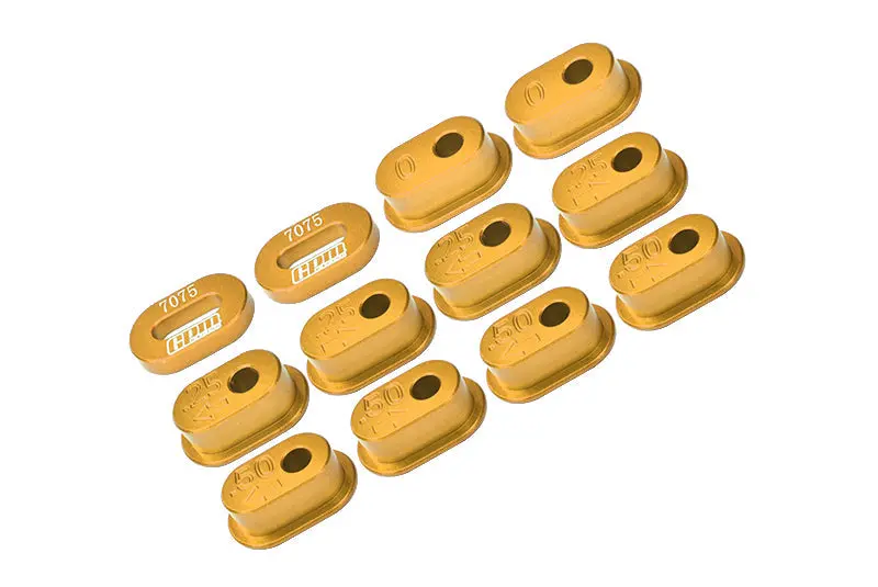 Aluminum 7075-T6 Chain Tension Adjuster Set For Losi 1:4 Promoto-Mx Motorcycle Dirt Bike Rtr Los06000 Los06002 Upgrades - Gold 1