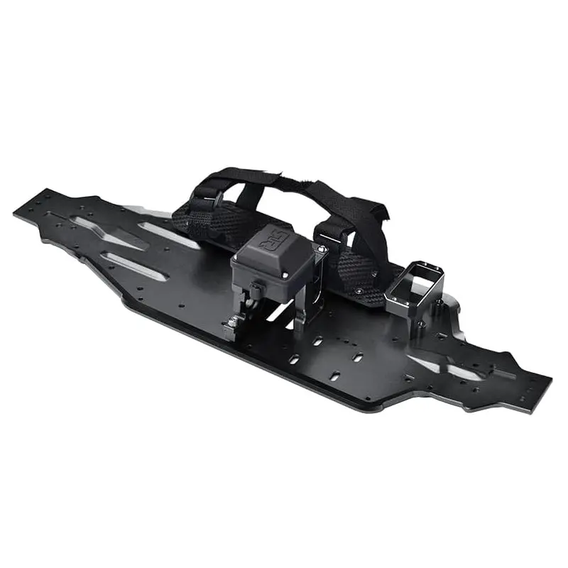 Aluminum 7075-T6 Chassis Plate With Servo Mount + Battery Compartment + Motor Base For Traxxas 1/8 4Wd Sledge Monster Truck 95076-4 Upgrades - Black 1