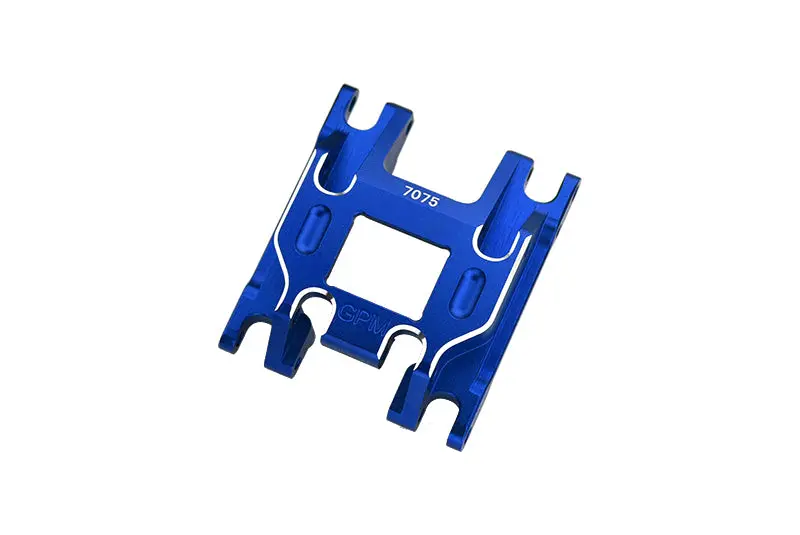 Aluminum 7075-T6 Chassis Skid Plate For Traxxas 1:18 Trx4m Ford Bronco Crawler 97074-1 / Trx4m Land Rover Defender 97054-1 / Trx4m K10 High Trail Crawler 97064-1 Upgrades - Blue 1