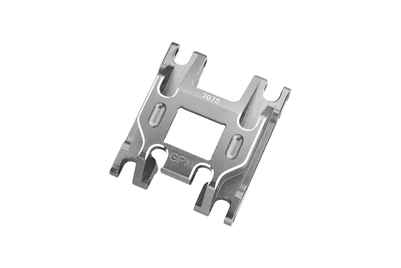 Aluminum 7075-T6 Chassis Skid Plate For Traxxas 1:18 Trx4m Ford Bronco Crawler 97074-1 / Trx4m Land Rover Defender 97054-1 / Trx4m K10 High Trail Crawler 97064-1 Upgrades - Silver 1