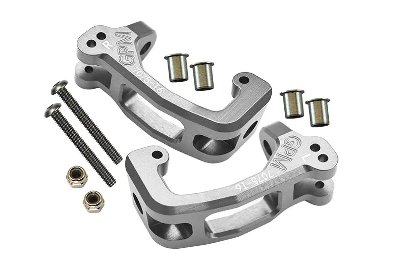 Aluminum 7075-T6 Front C Hubs For Traxxas 1/8 4Wd Sledge Monster Truck 95076-4 - 10Pc Set Silver 1