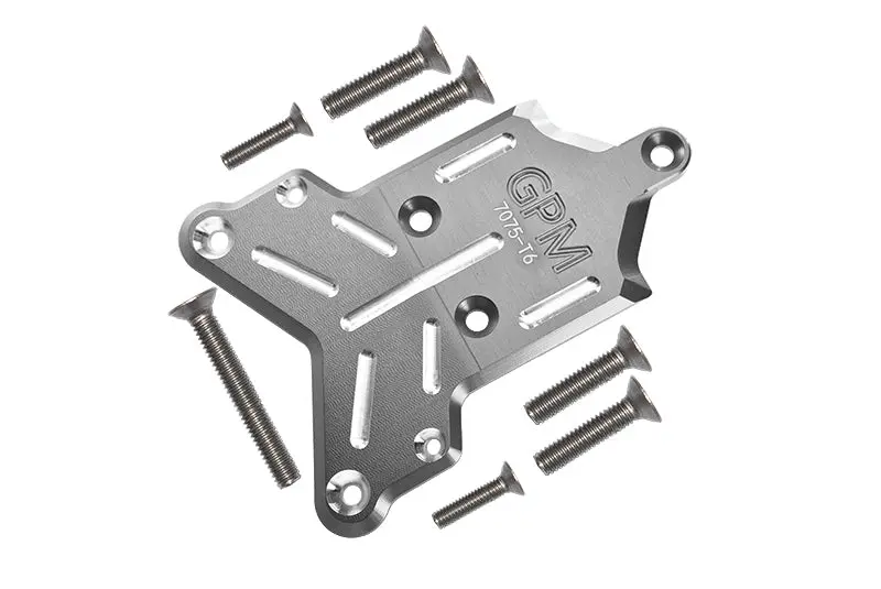 Aluminum 7075-T6 Front Chassis Protection Plate For Traxxas 1/8 4Wd Sledge Monster Truck 95076-4 - 8Pc Set Silver 1