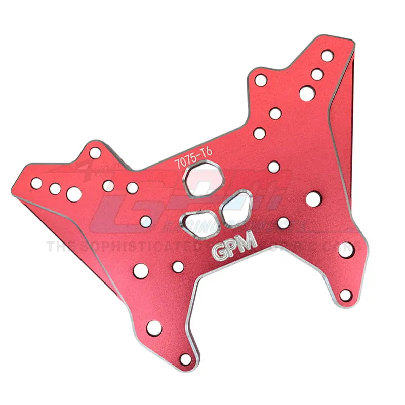 Aluminum 7075-T6 Front Damper Plate For Arrma 1:7 Fireteam 6S / 1:8 Outcast 6S / 1:8 Kraton Exb Roller- 1Pc Set Red 1