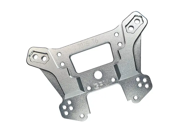 Aluminum 7075-T6 Front Damper Plate For Traxxas 1/8 4Wd Sledge Monster Truck 95076-4 - 1Pc Set Silver 1