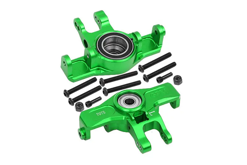 Aluminum 7075-T6 Front Knuckle Arms (Larger Inner Bearing Design) For Traxxas 1:7 Unlimited Desert Racer Udr Pro-Scale 4X4 (85076-4) Upgrades - Green 1