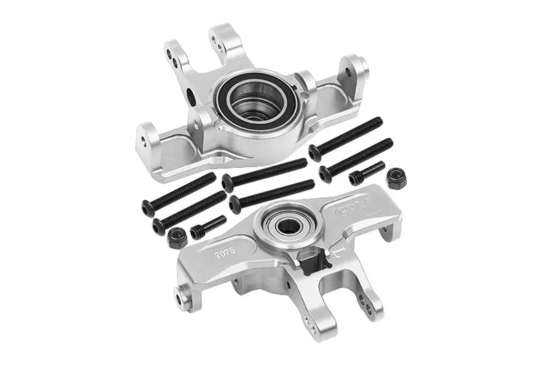 Aluminum 7075-T6 Front Knuckle Arms (Larger Inner Bearings) For Traxxas 1:7 Unlimited Desert Racer Udr Pro-Scale 4X4 (85076-4) Upgrades - Silver 1
