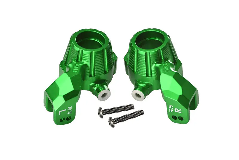 Aluminum 7075-T6 Front Knuckle Arms Steering Blocks For Traxxas 1:10 4Wd Maxx 89076-4 / 4Wd Maxx With Widemaxx 89086-4/1:8 4Wd Maxx Slash 6S 102076-4 Upgrades - Green 1