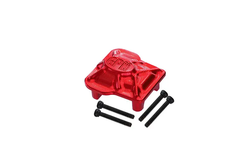 Aluminum 7075-T6 Front Or Rear Axle Cover For Traxxas 1:18 Trx4m Ford Bronco Crawler 97074-1 / Trx4m Land Rover Defender 97054-1 / Trx4m K10 High Trail Crawler 97064-1 Upgrades - Red 1