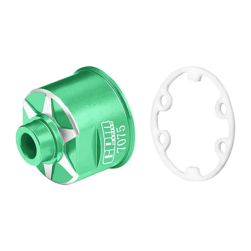 Aluminum 7075-T6 Front Or Rear Diff Case For Traxxas 1:10 E-Revo Brushless/Slash 4X4 / Ford Gt 4-Tec 2.0 / Rustler 4X4 Vxl / Stampede Vxl / Hoss / 4-Tec 3.0 / 1:7 Xo-01 Upgrades - Green 1