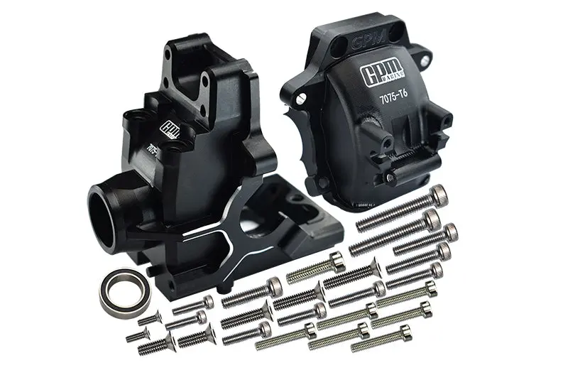 Aluminum 7075-T6 Front Or Rear Gear Box For Traxxas 1/8 4Wd Sledge Monster Truck 95076-4 Upgrades - Black 1