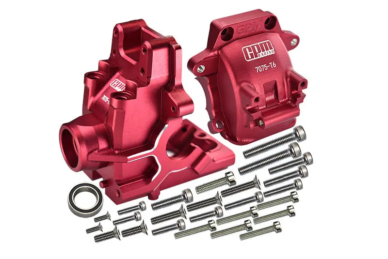 Aluminum 7075-T6 Front Or Rear Gear Box For Traxxas 1/8 4Wd Sledge Monster Truck 95076-4 Upgrades - Red 1