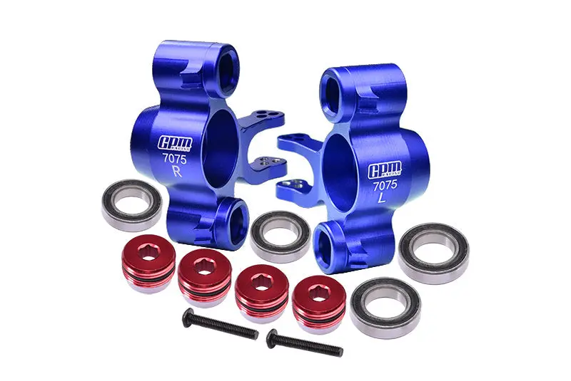 Aluminum 7075-T6 Front Or Rear Knuckle Arms (Larger Inner Bearings) For Traxxas 1:10 E Revo / Revo 3.3 / Slayer Pro 4X4 / 4Wd Summit / T-Maxx 3.3 / E-Maxx - Blue 1