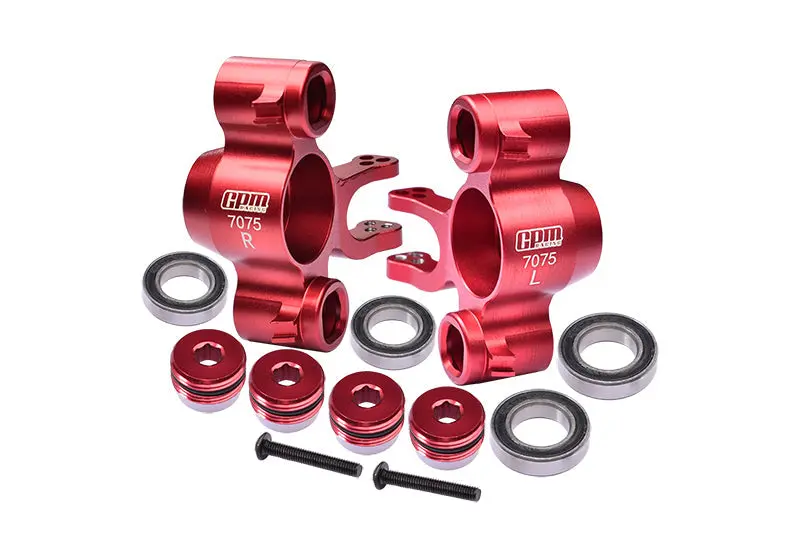 Aluminum 7075-T6 Front Or Rear Knuckle Arms (Larger Inner Bearings) For Traxxas 1:10 E Revo / Revo 3.3 / Slayer Pro 4X4 / 4Wd Summit / T-Maxx 3.3 / E-Maxx - Red 1