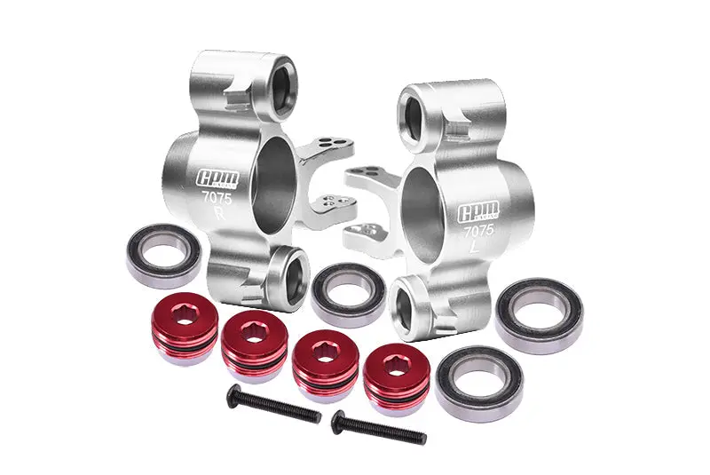 Aluminum 7075-T6 Front Or Rear Knuckle Arms (Larger Inner Bearings) For Traxxas 1:10 E Revo / Revo 3.3 / Slayer Pro 4X4 / 4Wd Summit / T-Maxx 3.3 / E-Maxx - Silver 1