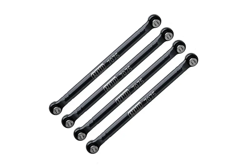 Aluminum 7075-T6 Front & Rear Lower Chassis Links Parts For Axial 1/24 Ax24 Xc-1 4Ws Crawler Brushed Rtr Axi00003 Upgrades - Black 1