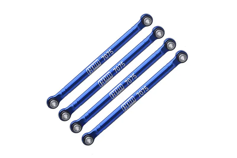 Aluminum 7075-T6 Front & Rear Lower Chassis Links Parts For Axial 1/24 Ax24 Xc-1 4Ws Crawler Brushed Rtr Axi00003 Upgrades - Blue 1