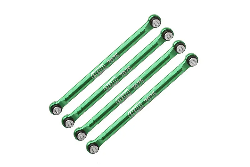 Aluminum 7075-T6 Front & Rear Lower Chassis Links Parts For Axial 1/24 Ax24 Xc-1 4Ws Crawler Brushed Rtr Axi00003 Upgrades - Green 1