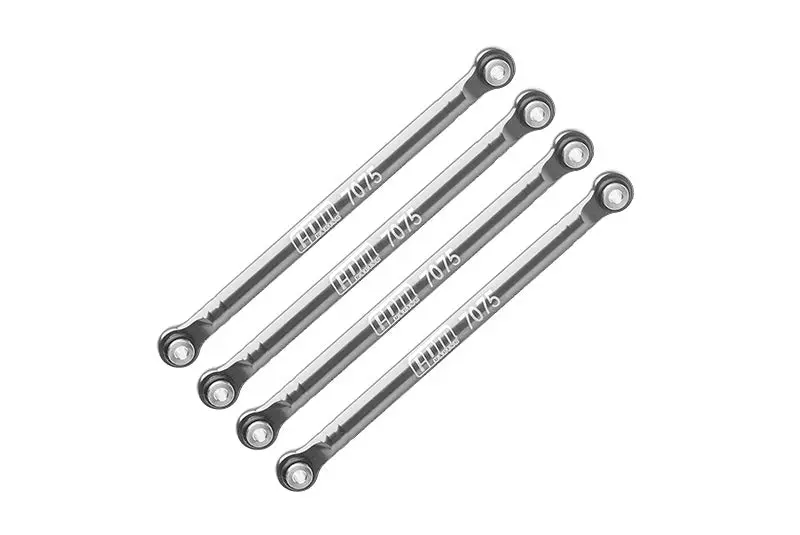 Aluminum 7075-T6 Front & Rear Lower Chassis Links Parts For Axial 1/24 Ax24 Xc-1 4Ws Crawler Brushed Rtr Axi00003 Upgrades - Silver 1