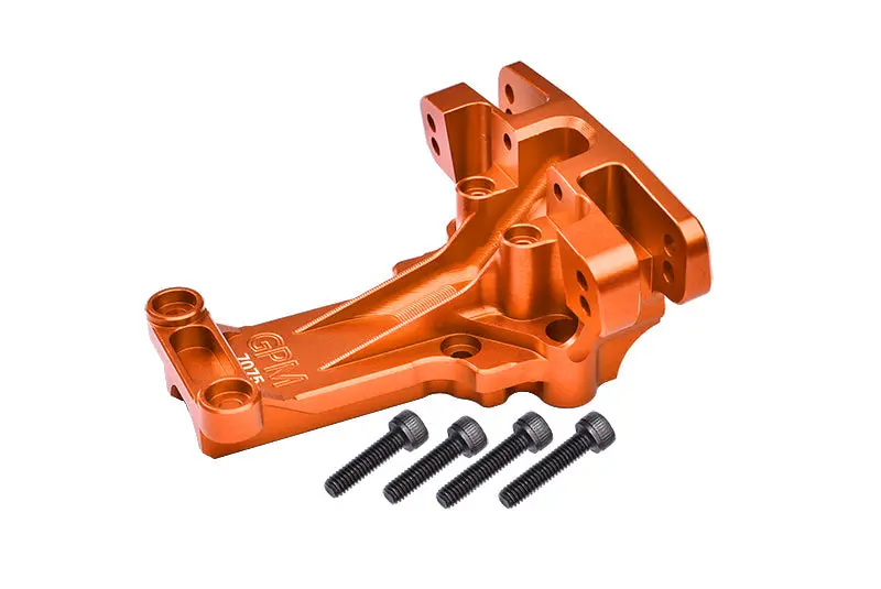 Aluminum 7075-T6 Front Upper Bulkhead For 1:5 Traxxas X Maxx 6S / X Maxx 8S / Xrt 8S Monster Truck Upgrades - Orange 1